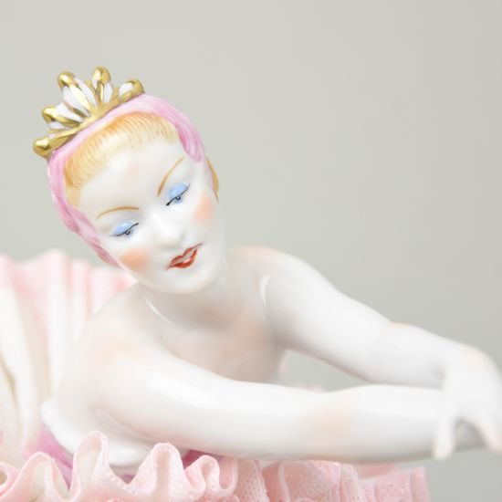 Balerína s krajkou 21 x 13 x 12 cm, Kurt Steiner, Porcelánové figurky Unterweissbacher