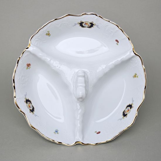 Miska kabaret 23 cm, Thun 1794, karlovarský porcelán, BERNADOTTE erbíky