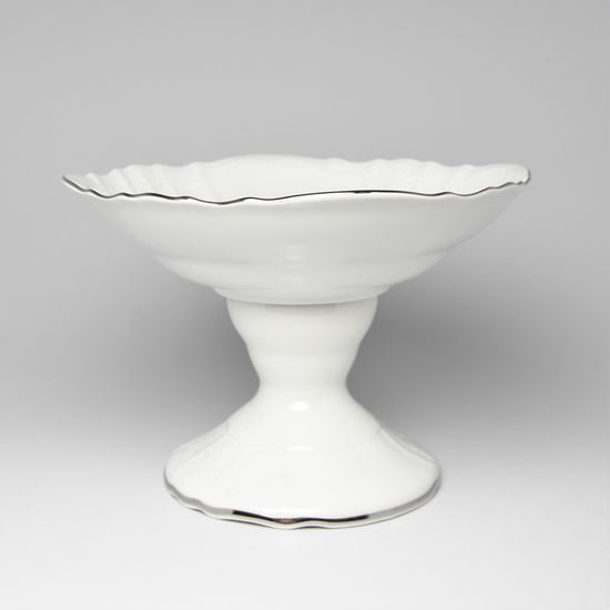 Mísa 25 cm na noze, Thun 1794, karlovarský porcelán, BERNADOTTE platina