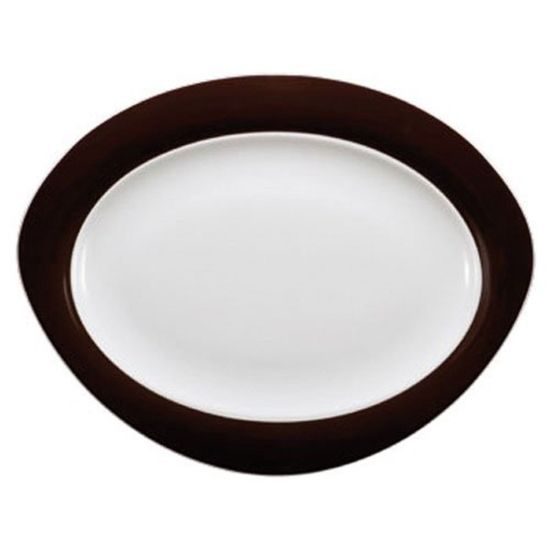 Podnos oválný 35 cm, Trio 23602 Dark Chocolate, Porcelán Seltmann