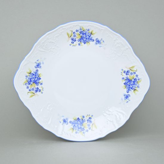 Talíř koláčový 27 cm, Thun 1794, karlovarský porcelán, BERNADOTTE pomněnka