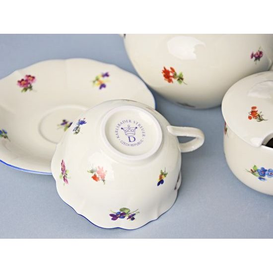 Čajová sada pro 4 osoby, Házenka IVORY, Český porcelán a.s.