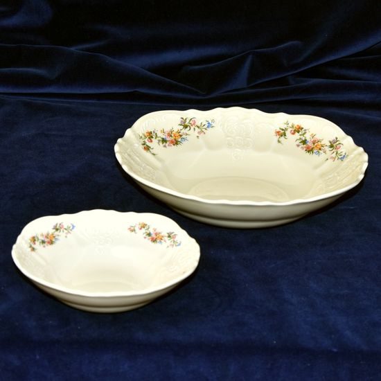 Kompotová sada velká pro 6 osob, Thun 1794, karlovarský porcelán, BERNADOTTE ivory + kytičky