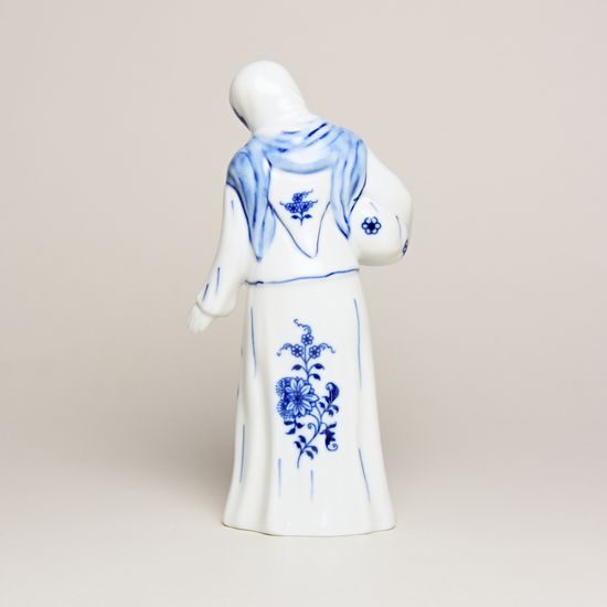 Stařenka s uzlíčkem, 15,5 cm, porcelánové figurky, Cibulák, originální z Dubí