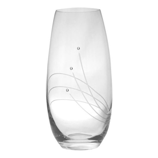 Křišťálová váza 25 cm (5691), zdobená krystaly Swarovski