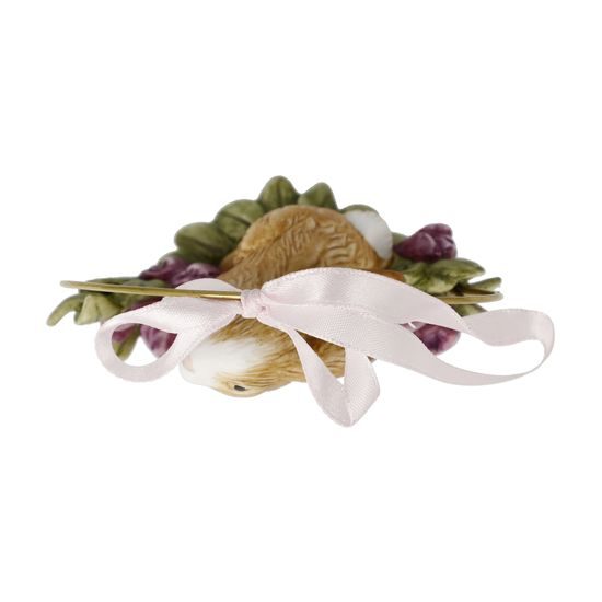 Závěsný výroční králíček s magnolií 2024, 9,5 / 5 / 10 cm, biskvitový porcelán, Goebel