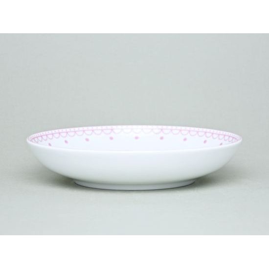 Tom 30357b0 růžový: Talíř hluboký 20,5 cm, Thun 1794, karlovarský porcelán