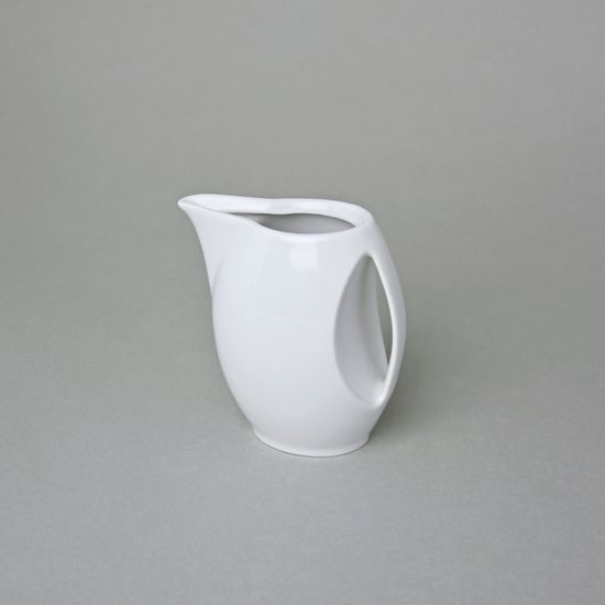 Mlékovka 0,24 l, Thun 1794, karlovarský porcelán, Loos nedekor
