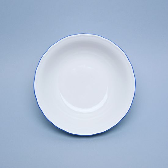 Mísa 21 cm, bílý porcelán s modrou linkou, Český porcelán a.s.