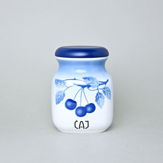 Dóza 0,6 l, Thun 1794, karlovarský porcelán, BLUE CHERRY