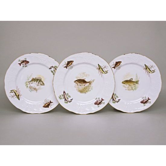 Talířová souprava pro 6 osob, Thun 1794, karlovarský porcelán, BERNADOTTE rybářská