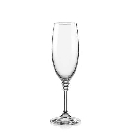 Olivia: Sklenička na šampaňské 190 ml, 6 ks., Bohemia Crystal
