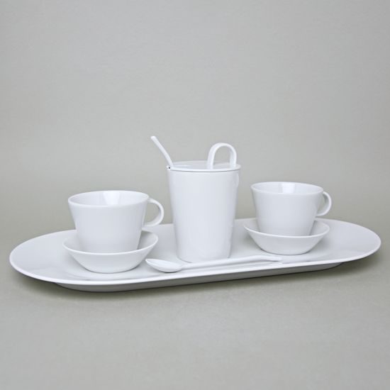 Bohemia White, Přátelská souprava pro 2 osoby, design Pelcl, Český porcelán a.s.