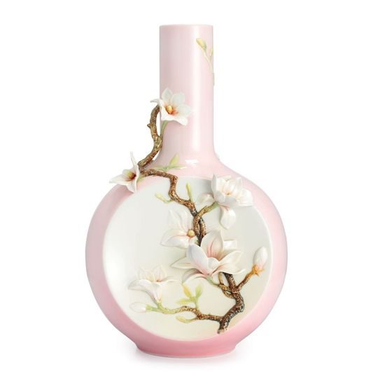 Váza 41,9 cm, Magnolie, Porcelán FRANZ
