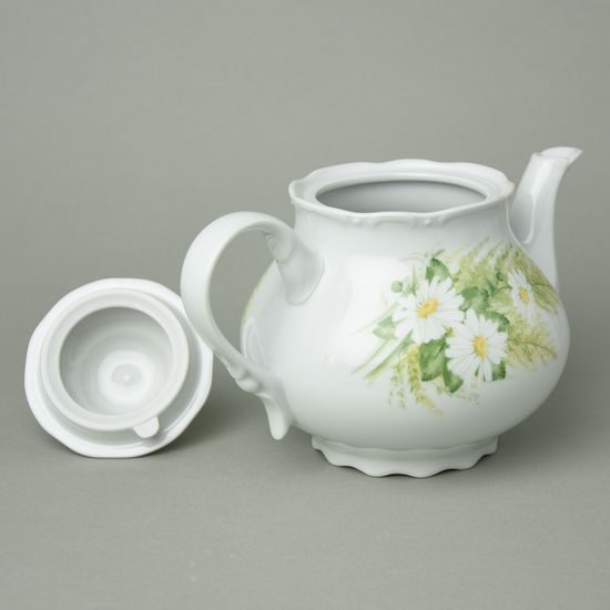 Konev čajová 1,2 l, Thun 1794, karlovarský porcelán, CONSTANCE 80262 kopretiny