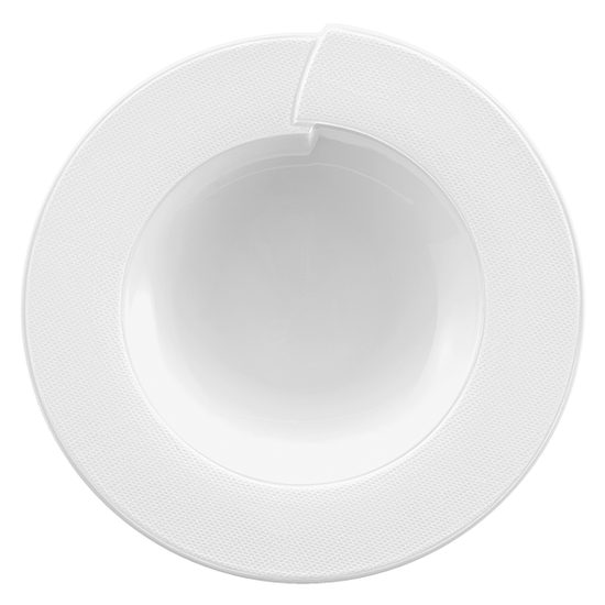 Talíř na těstoviny 27 cm, Achat UNI bílý, Královský porcelán Tettau