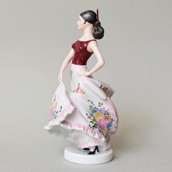 Španělská tanečnice 13 x 10,5 x 26,5 cm, Saxe, Porcelánové figurky Duchcov