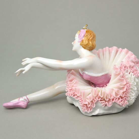 Balerína s krajkou 21 x 13 x 12 cm, Kurt Steiner, Porcelánové figurky Unterweissbacher