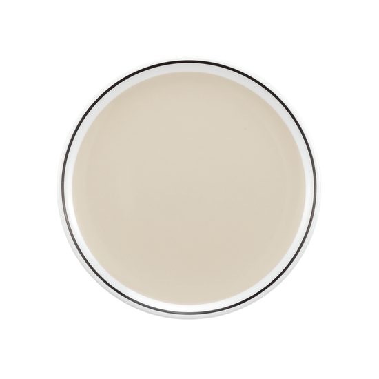 Podnos kulatý 14 cm, No Limits 24943 Cream Lines, Porcelán Seltmann