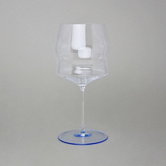 Křišťálová sklenice na víno 650 ml, Kalyke - Light Blue, Sklárna Květná 1794