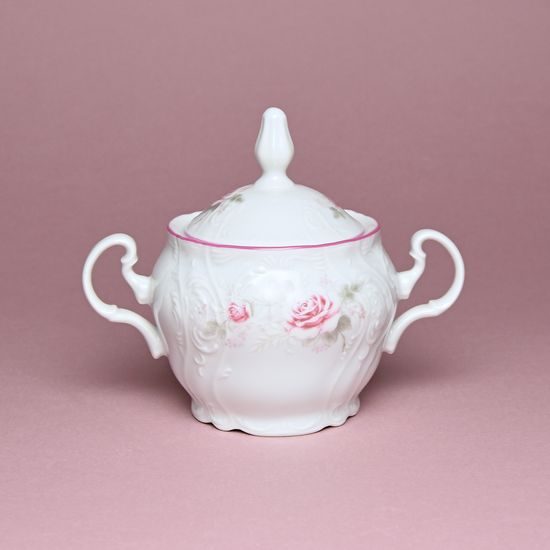 Růžová linka: Cukřenka 300 ml, karlovarský porcelán, BERNADOTTE růžičky