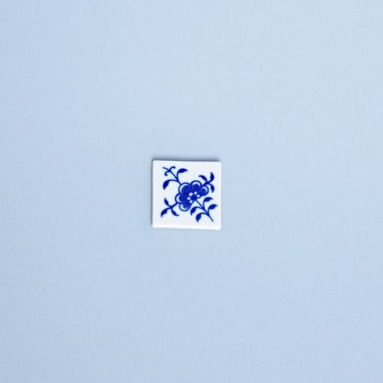 Magnetka malá vitráž čtvereček 3 x 3 cm, Cibulák, originální z Dubí