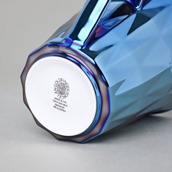 Hrnek Diamond Titanum Maxi, modrá a platina, 550 ml, porcelán Goldfinger