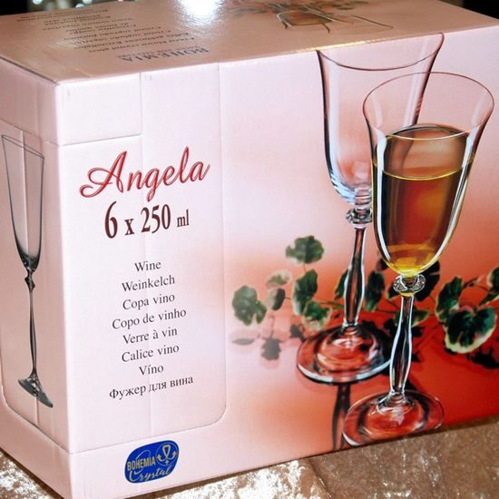 Angela 250 ml, sklenička na víno, 1 ks., Bohemia Crystalex