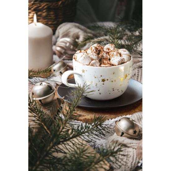Liberty vánoční hvězdičky: Šálek kávový 0,26 l + podšálek 165 mm, porcelán Seltmann