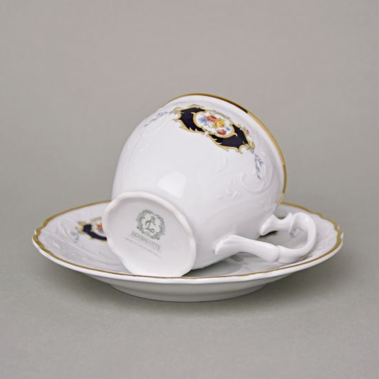 Šálek a podšálek kávový 220 ml / 16 cm, Thun 1794, karlovarský porcelán, BERNADOTTE erbíky