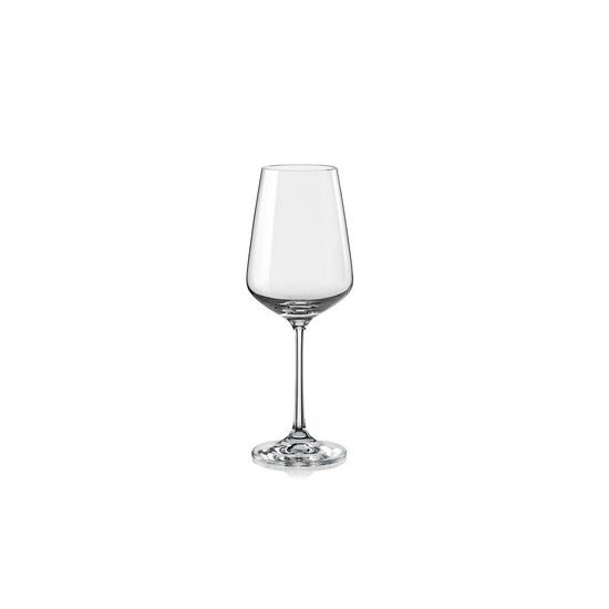 Sandra 250 ml, sklenička na bílé víno, 6 ks., Bohemia Crystal