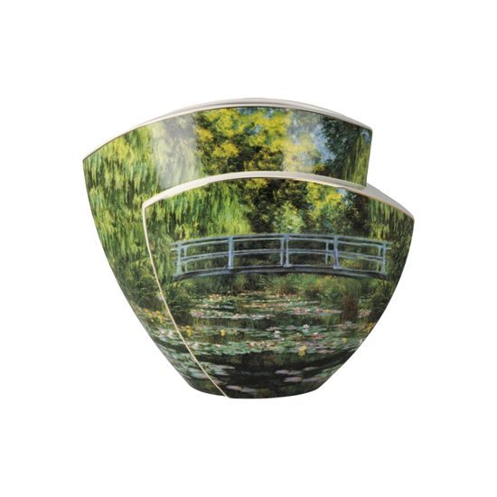 Váza Japonský most, 22 / 10 / 20 cm, porcelán, C. Monet, Goebel
