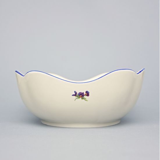 Mísa salátová čtyřhranná vysoká 21 cm, házenka ivory, Český porcelán