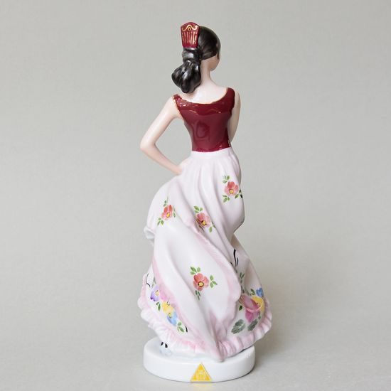 Španělská tanečnice 13 x 10,5 x 26,5 cm, Saxe, Porcelánové figurky Duchcov