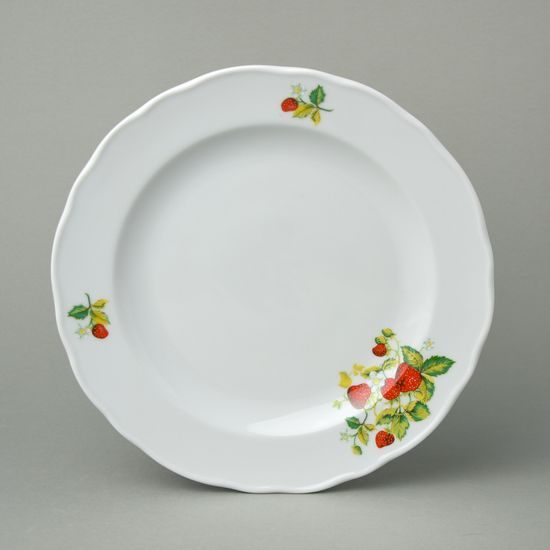 Talíř mělký 24 cm, jahody, Český porcelán a.s.