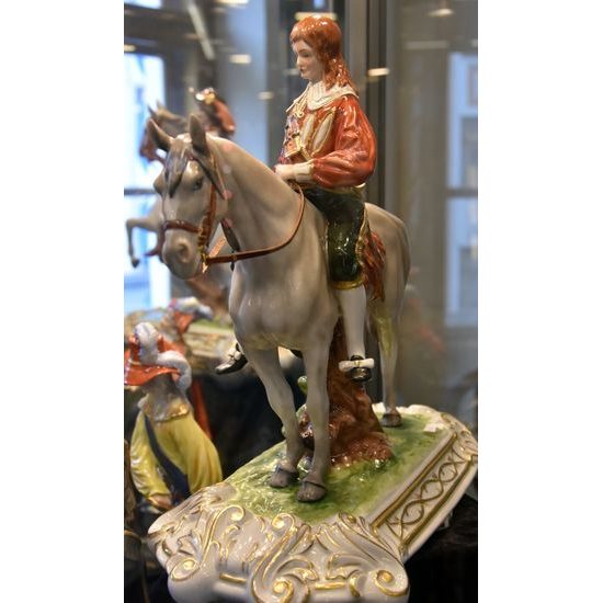 D'Artagnan na koni 30 cm, Porcelánové figurky Unterweissbacher