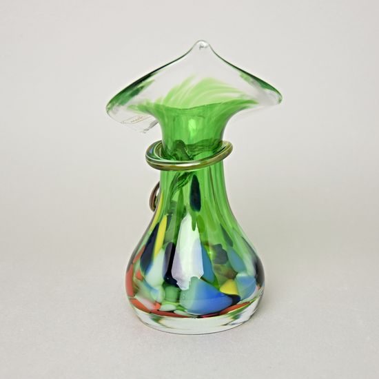 Váza hutní sklo Secese malá 210 mm, GLASSTAR Nehačovice