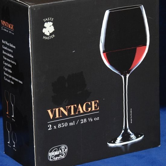 Sklenička (velký pohár) Vintage 850 ml, 2 ks., Bohemia Crystalex