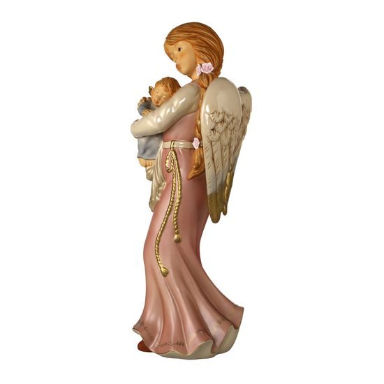Strážný anděl Gloria 19 / 18 / 50 cm, figurka z kameniny, Goebel