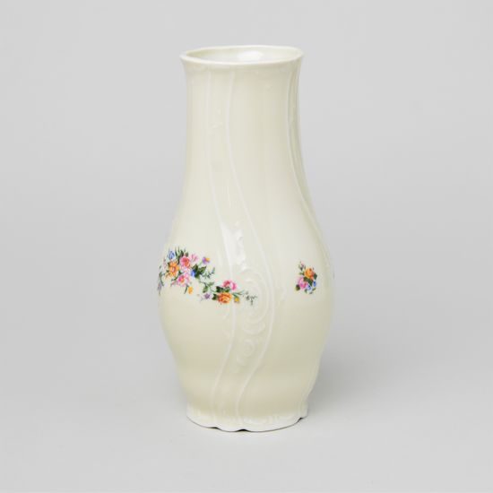 Váza 19 cm, Thun 1794, karlovarský porcelán, BERNADOTTE ivory + kytičky