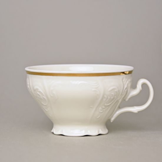 Šálek a podšálek čajový 205 ml / 16 cm, Thun 1794, karlovarský porcelán, BERNADOTTE ivory + zlato