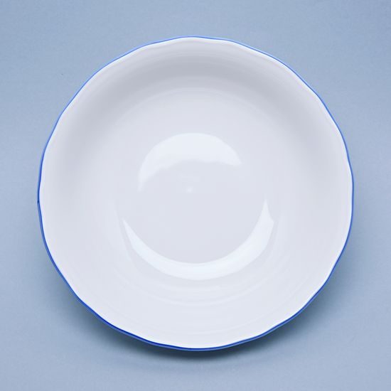 Mísa 23 cm, bílý porcelán s modrou linkou, Český porcelán a.s.
