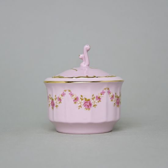 Cukřenka malá 100 ml Amis, dekor 158, Leander, růžový porcelán