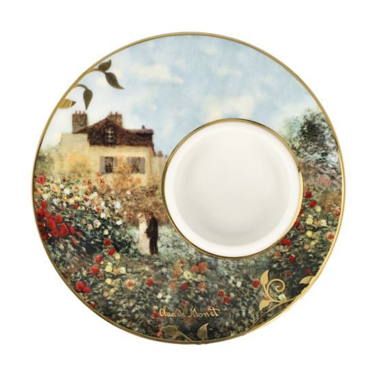 Svícen Monetův dům, 12 / 12 / 4 cm, porcelán, C. Monet, Goebel