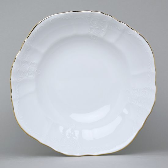 Mísa 25 cm, karlovarský porcelán, BERNADOTTE zlatá linka