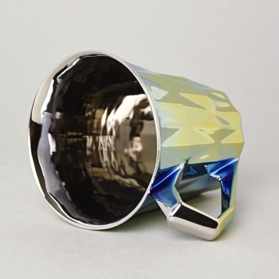 Hrnek Diamond Titanum Maxi, žlutá a platina, 550 ml, porcelán Goldfinger