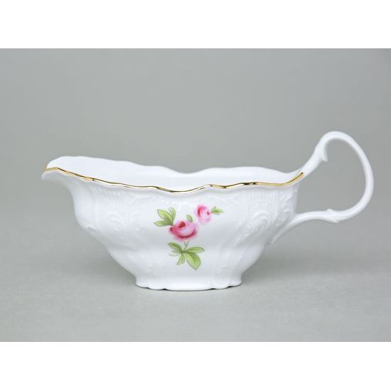 Sauce boat small 50 ml, Thun 1794 Carlsbad porcelain, BERNADOTTE Meissen Rose