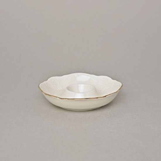 Talířek na vejce 12,5 cm, Thun 1794, karlovarský porcelán, BERNADOTTE ivory + zlato