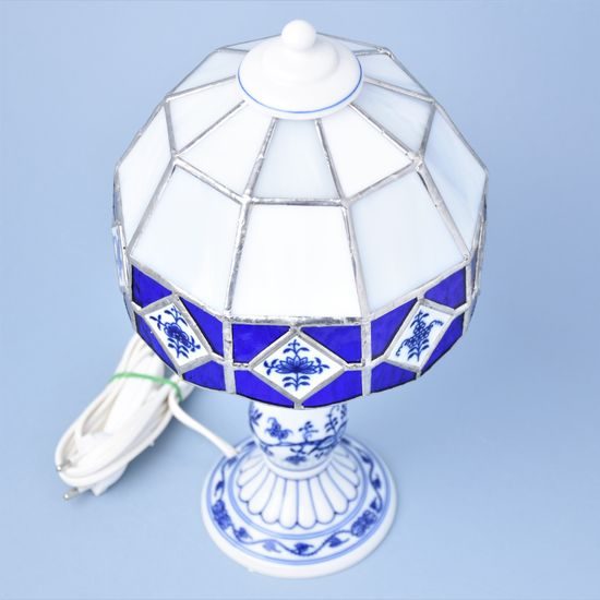 Lampička stolní 31 cm, cibulák, originální z Dubí