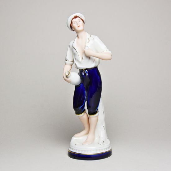 Muž se džbánem 8 x 7,5 x 22,5 cm, Isis, Porcelánové figurky Duchcov